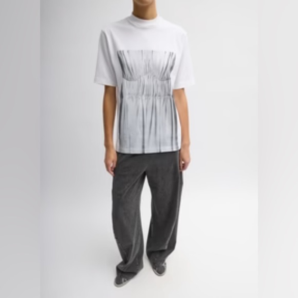 Tibi Trompe L’oeil Printed Tee Shirt NWT